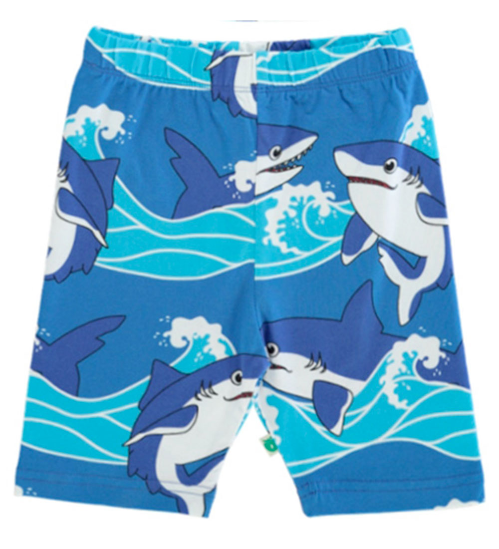 Småfolk Set - Tanktop/Shorts - Brilliant Blue w. Sharks