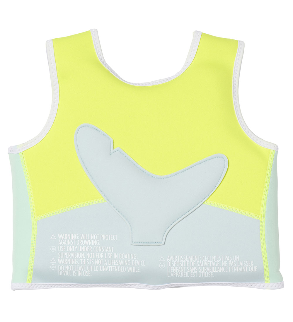 SunnyLife Swim Vest - Salty the Shark - 2-3 years - Aqua Neon Ye