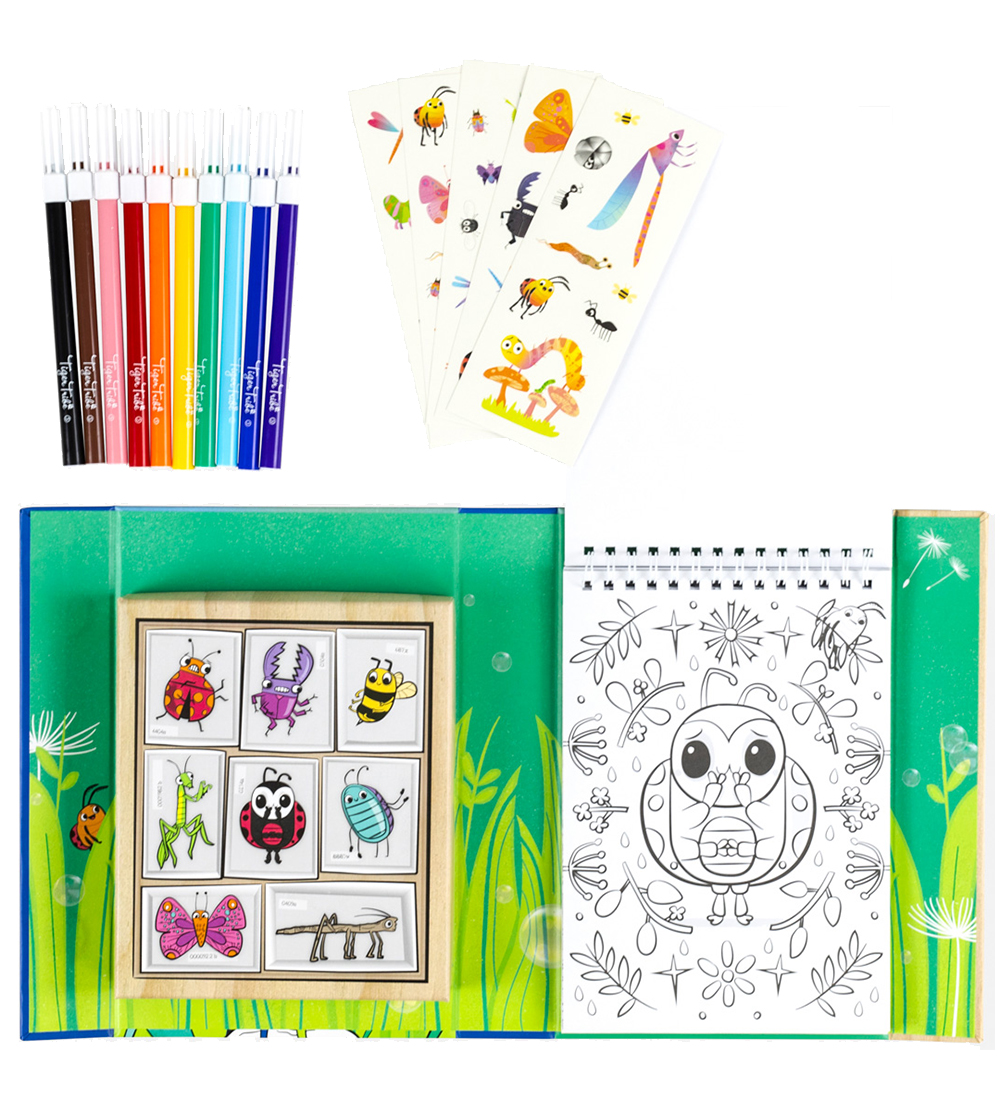 Tiger Tribe Colouring Set - Backyard Bugs