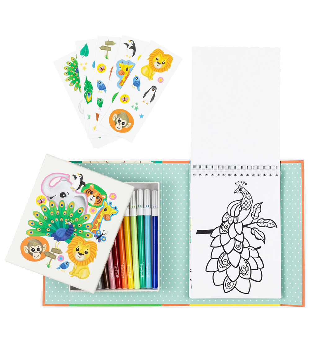 Tiger Tribe Colouring Set - Zoo