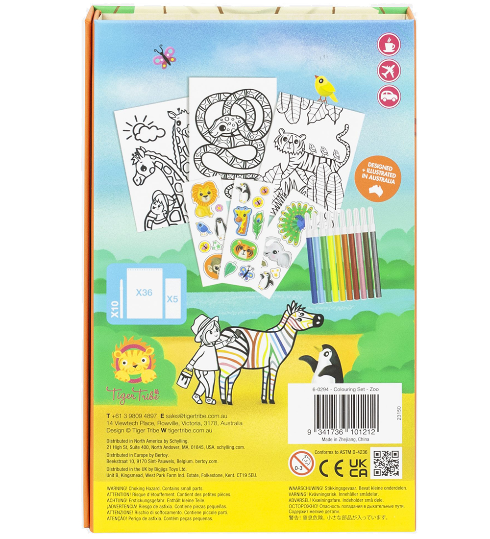 Tiger Tribe Colouring Set - Zoo
