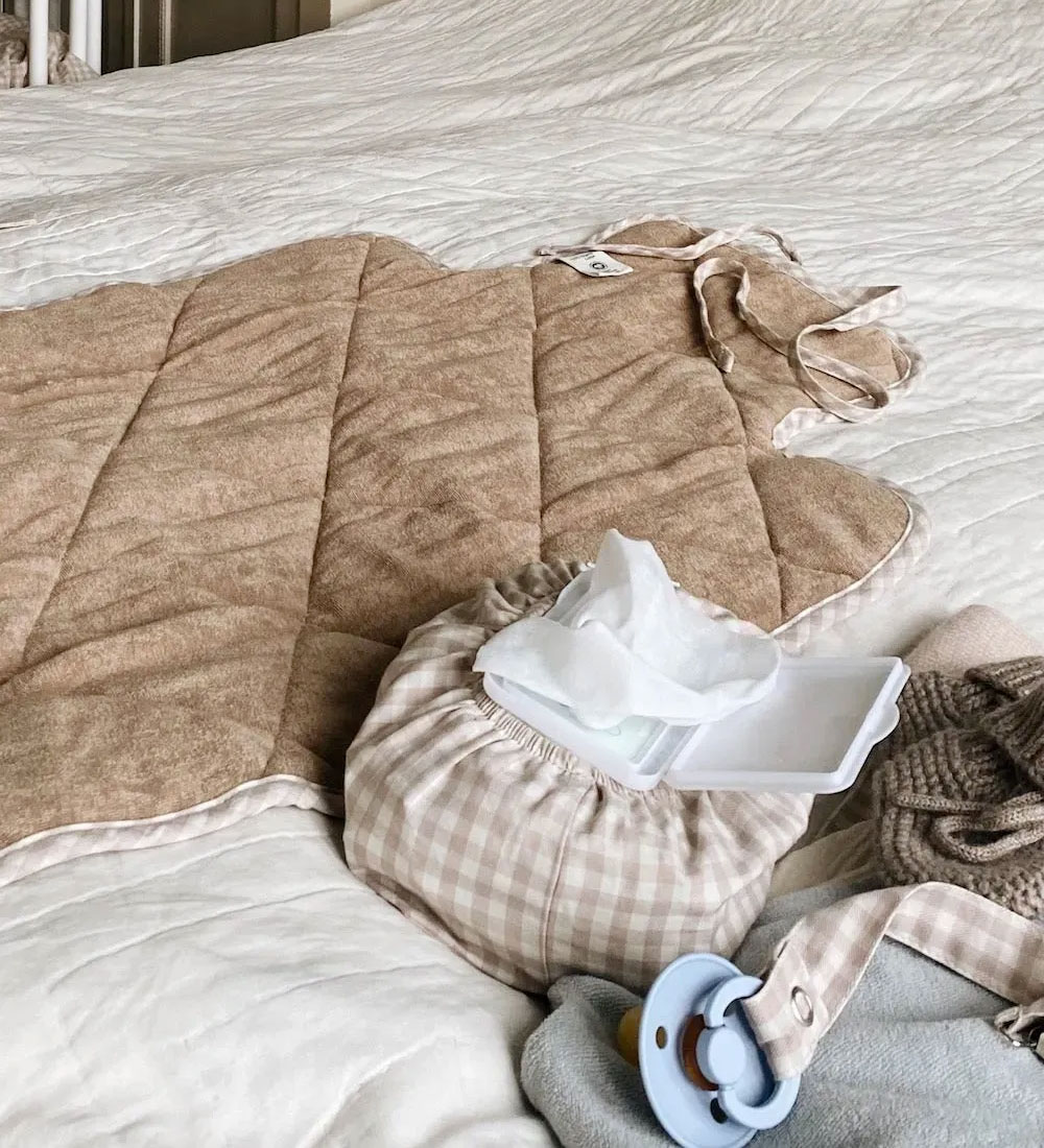 Lalaby Våtservettsfodral - Beige Gingham