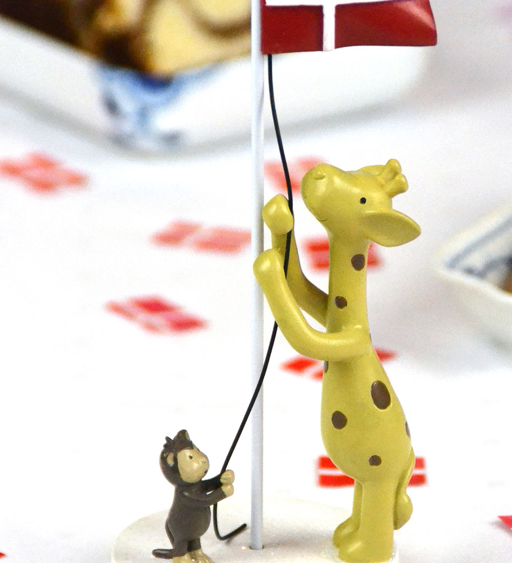 Kids by Friis Table Figurine - 17 cm - Giraffe and Monkey