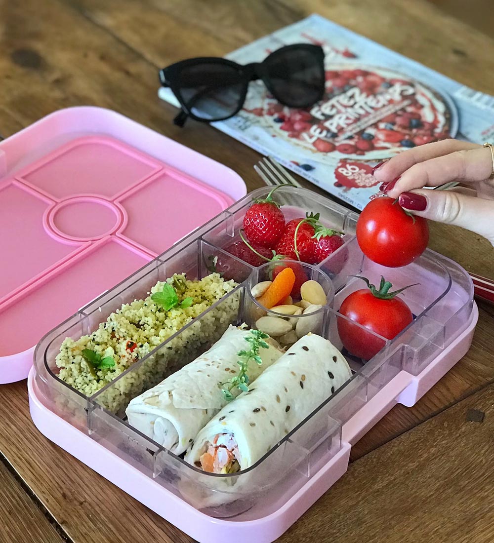 Yumbox Lunchbox w. 5 Rooms - Bento Tapas - Capri Pink/Jungle