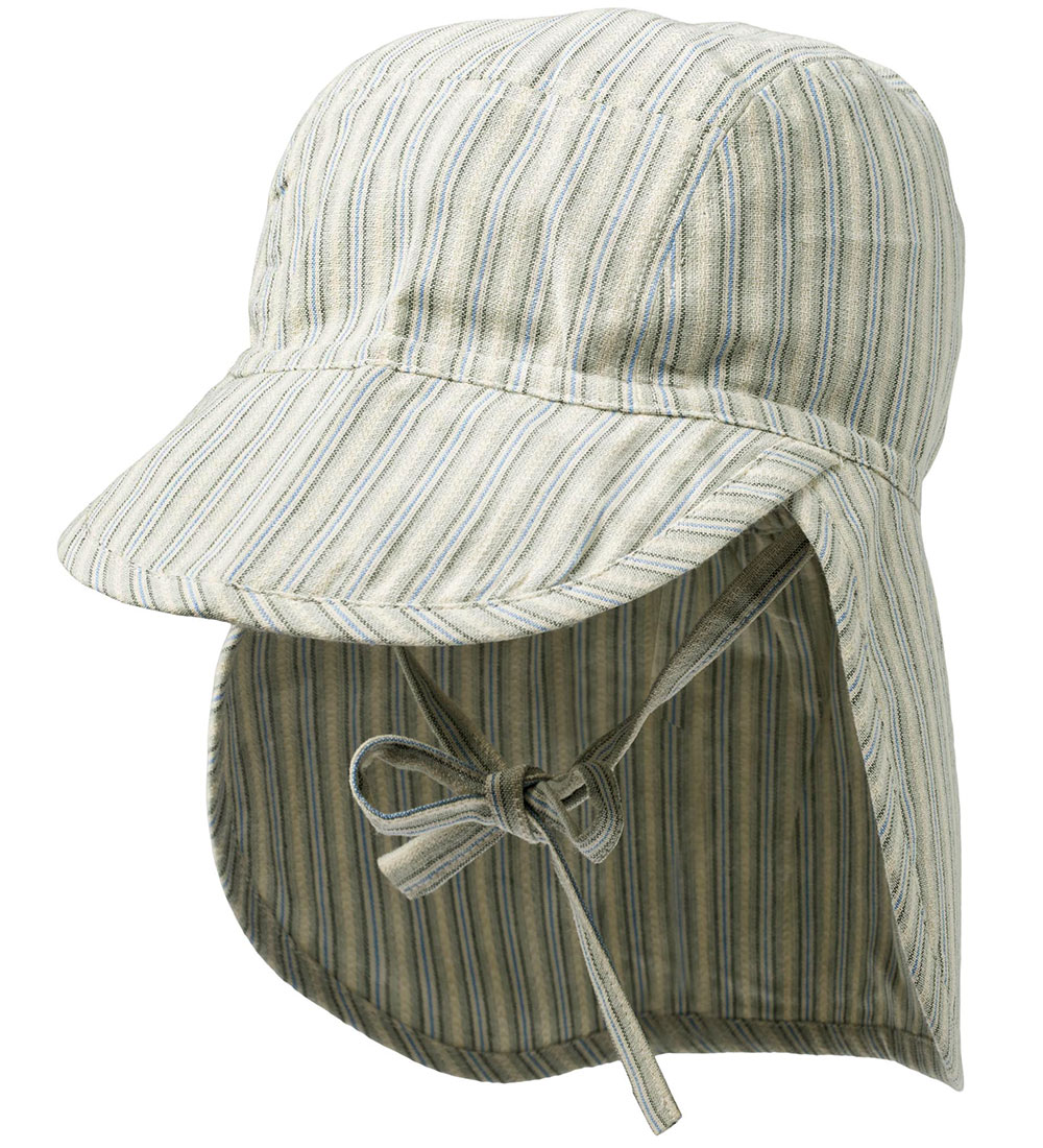 Wheat Sólhattur - Albert - Aquablue Stripe