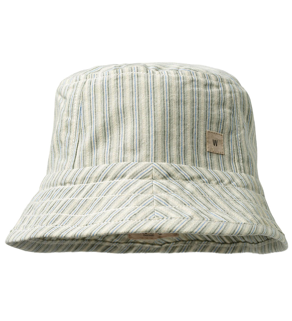 Wheat Bucket Hat - Alec - Aquablue Stripe