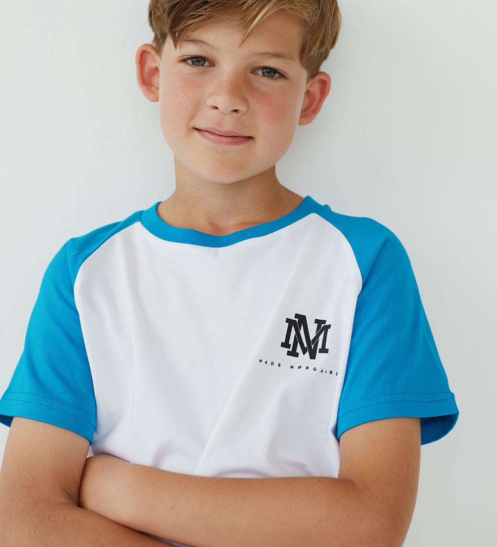 Mads Nørgaard T-shirt - Thorlino - Methyl Blue/White