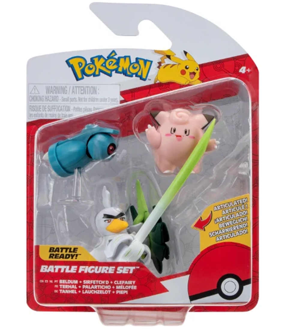 Pokémon Toy Figurine - 3-Pack - Battle Figure - Clefairy/Beldum/