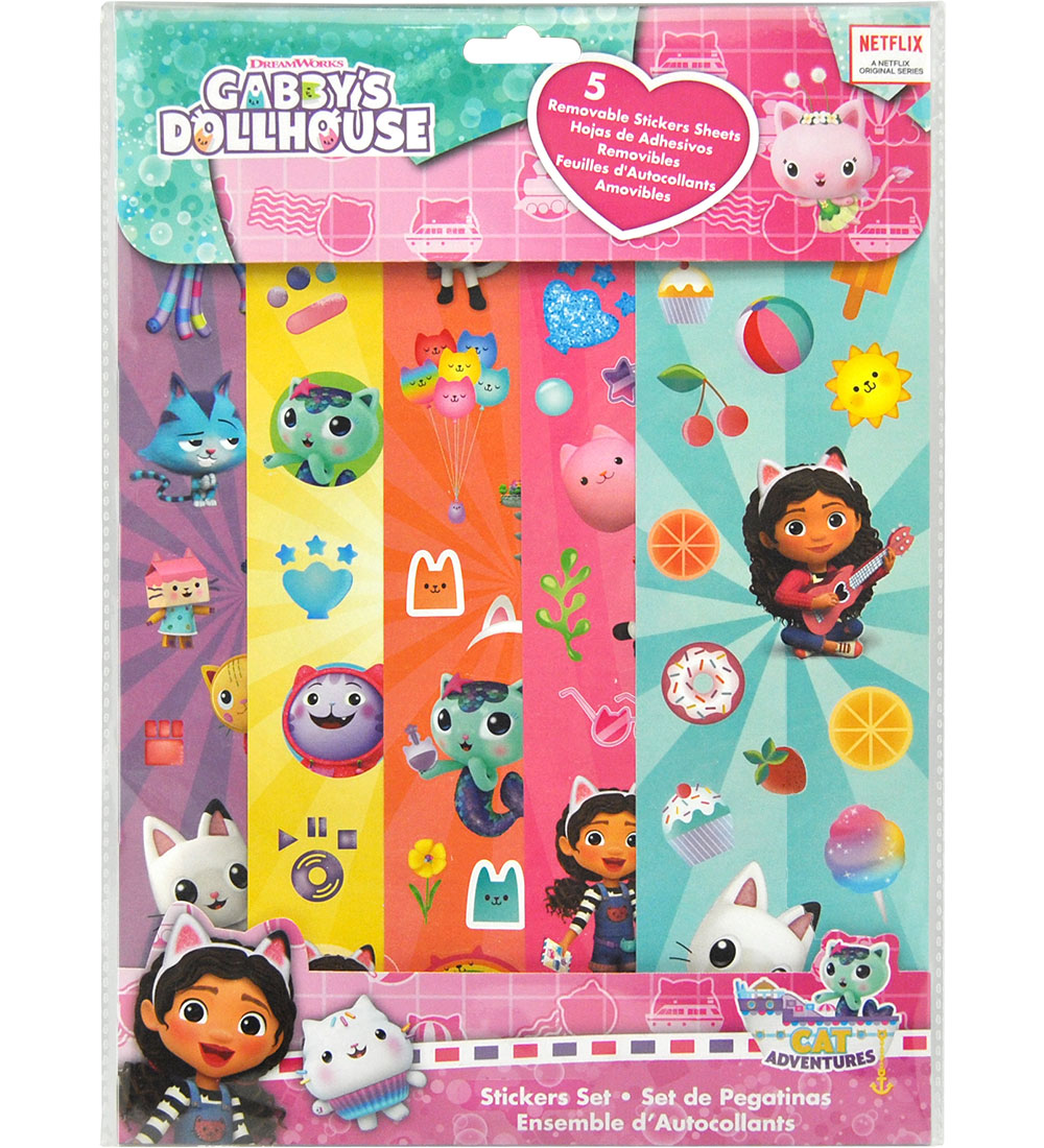 Gabby's Dollhouse Stickers - 5 Sheets