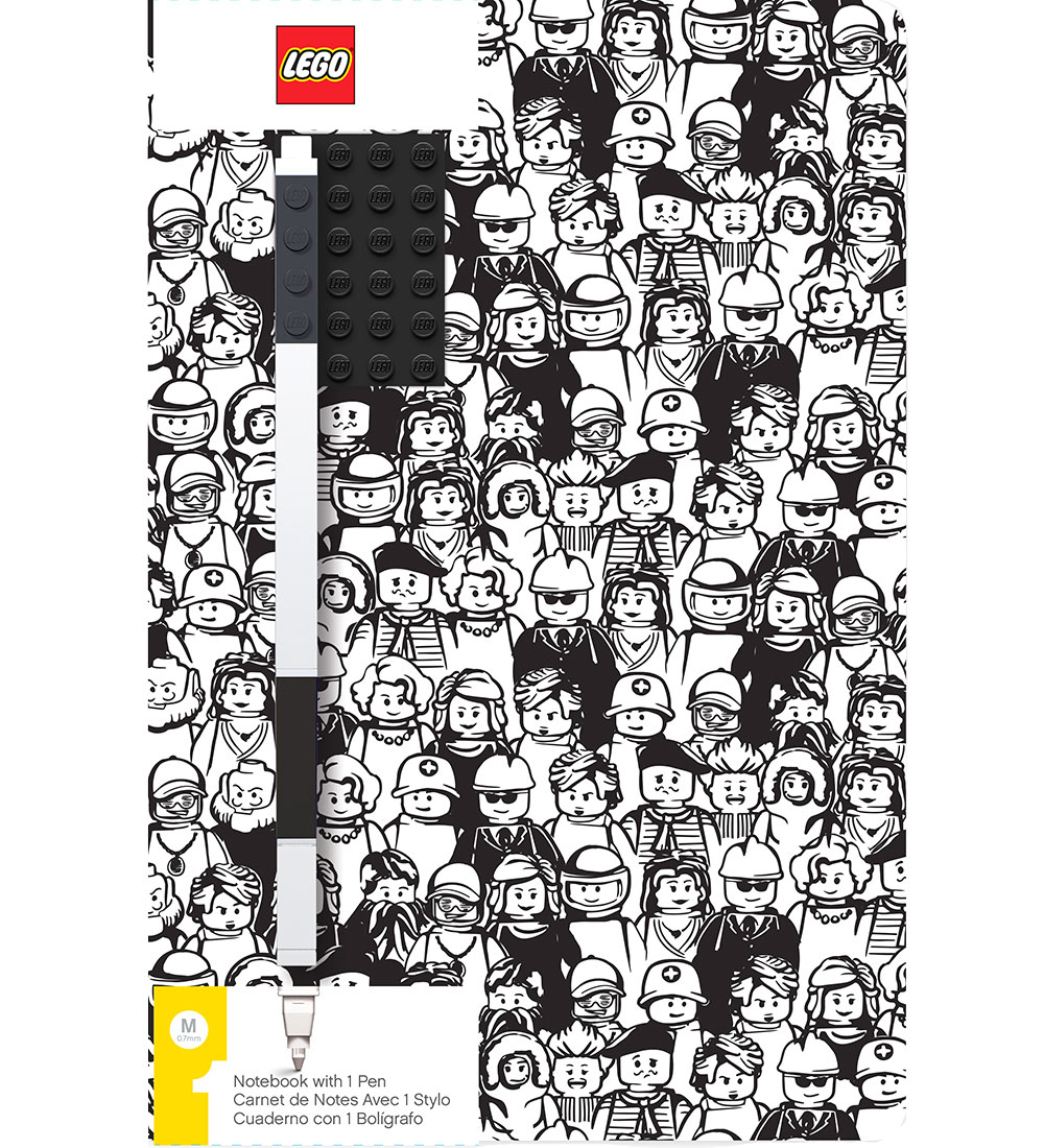 LEGO® Notebook w. Gel Pen - Minifigures