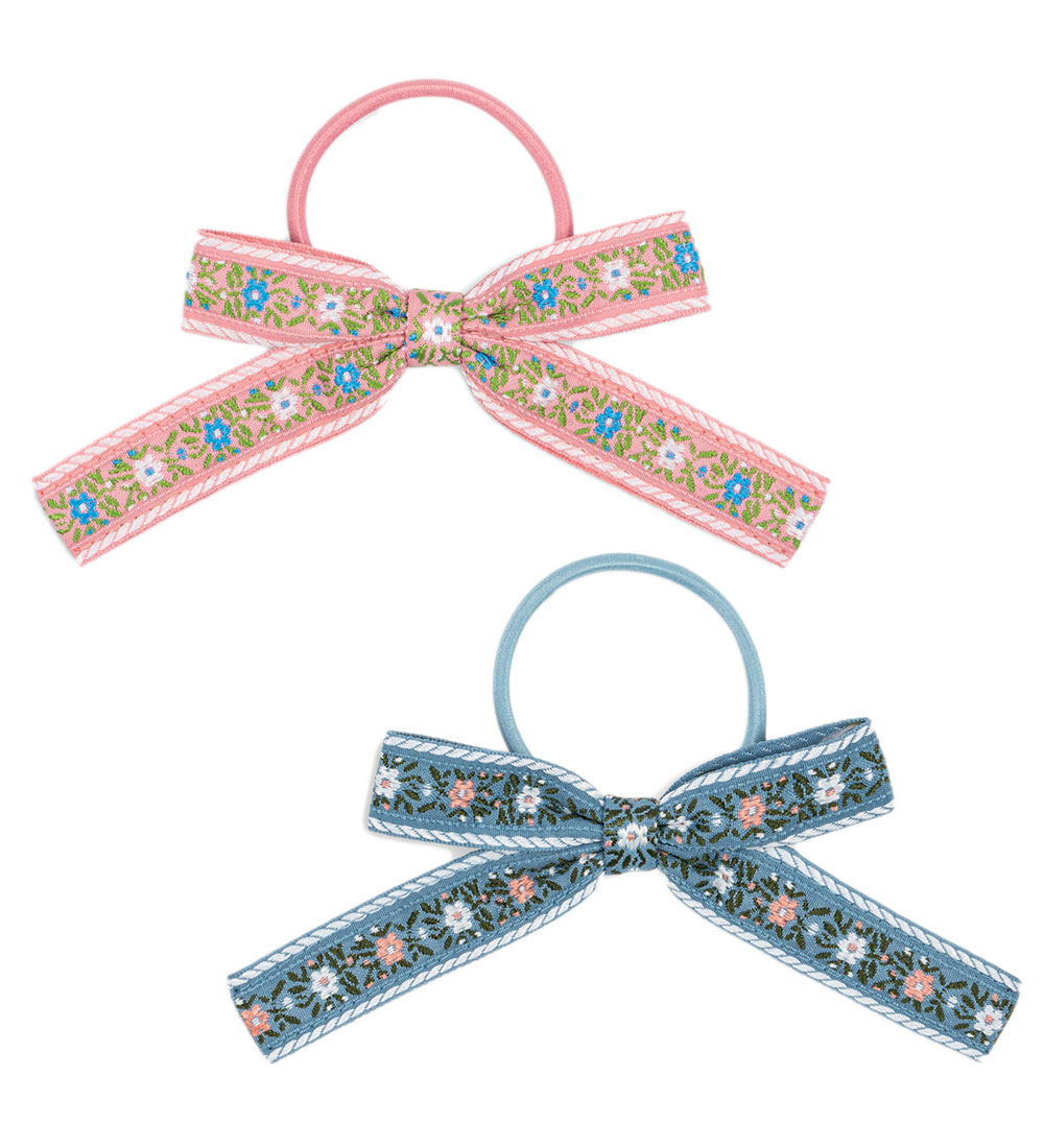 Konges Sløjd Elastic Hair Bands w. Bow - 2-Pack - Sorbet