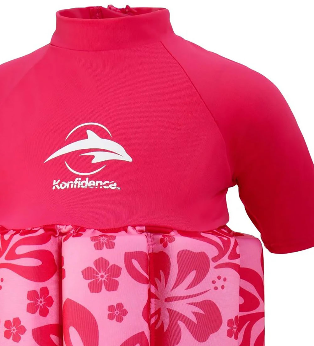 Konfidence Baddräkt - UV40+ - Rosa/Hibiscus Oahu