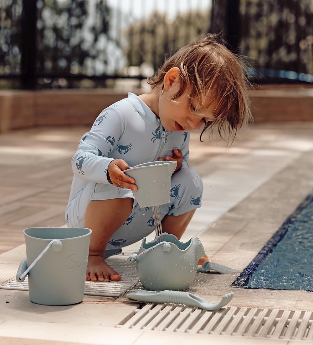 Scrunch Bath Buckets - 3-pack - Sage Green/Dusty Rose/Ankaägg Bl