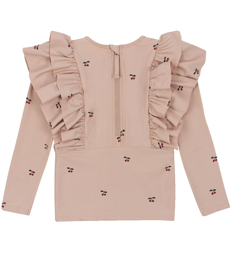 Konges Sløjd Swim Top - Manuca Frill - Cherry Blush