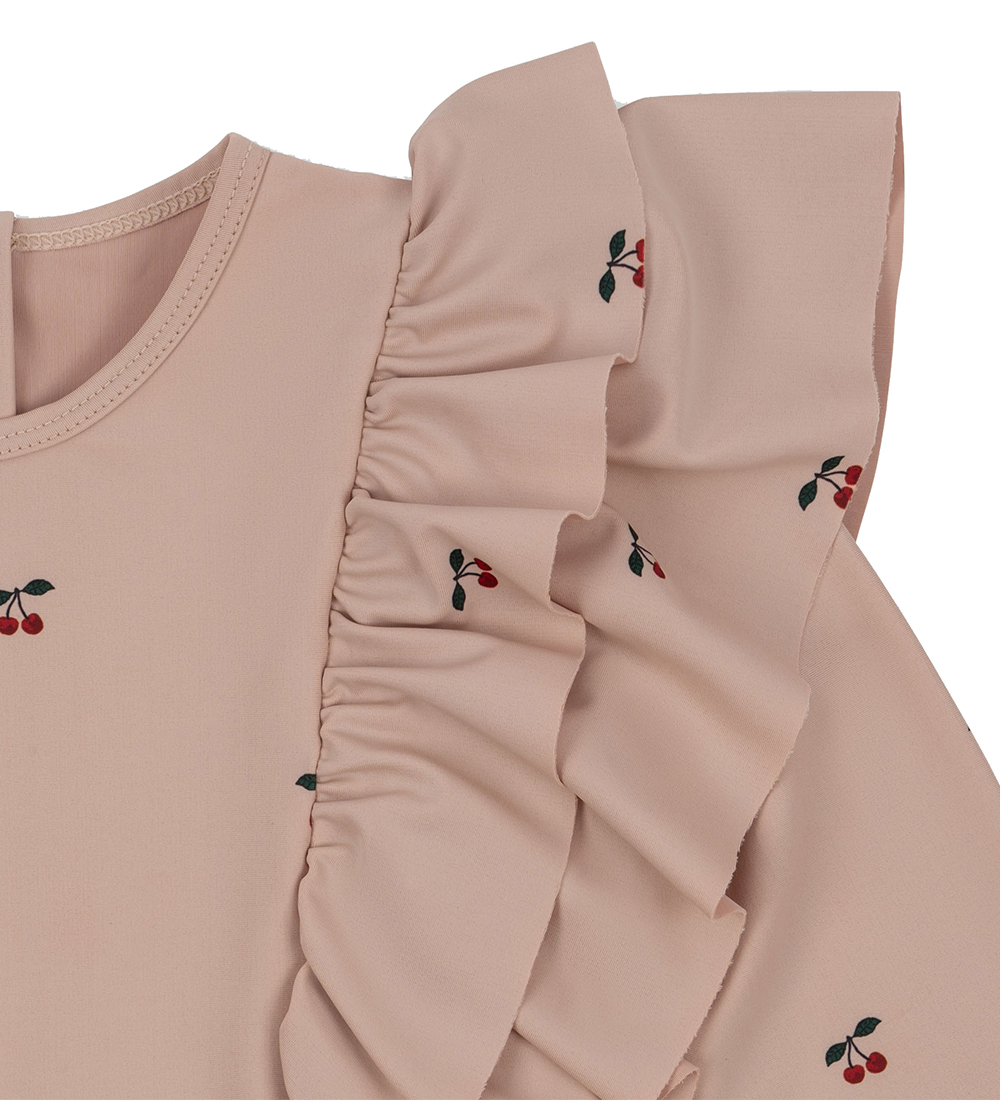 Konges Sløjd Swim Top - Manuca Frill - Cherry Blush