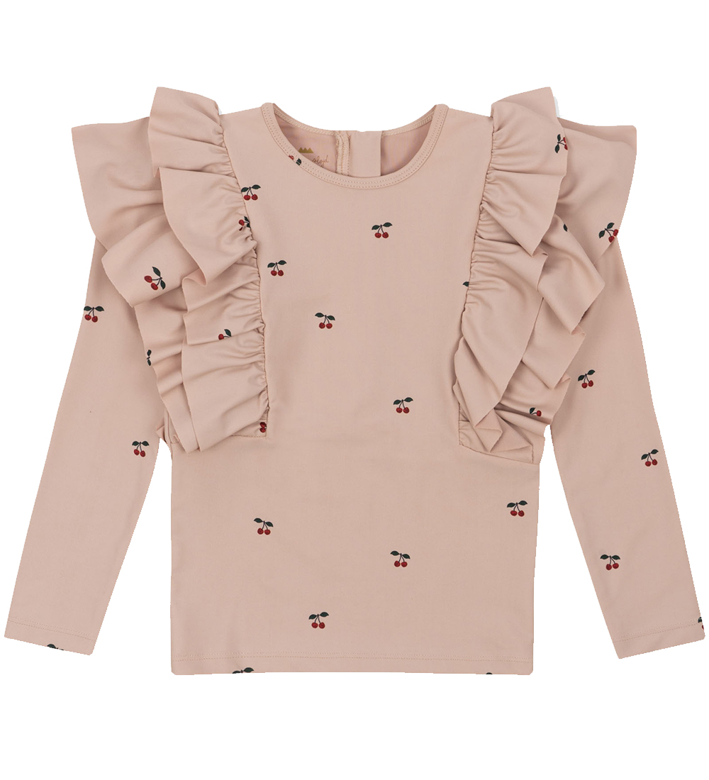 Konges Sløjd Swim Top - Manuca Frill - Cherry Blush