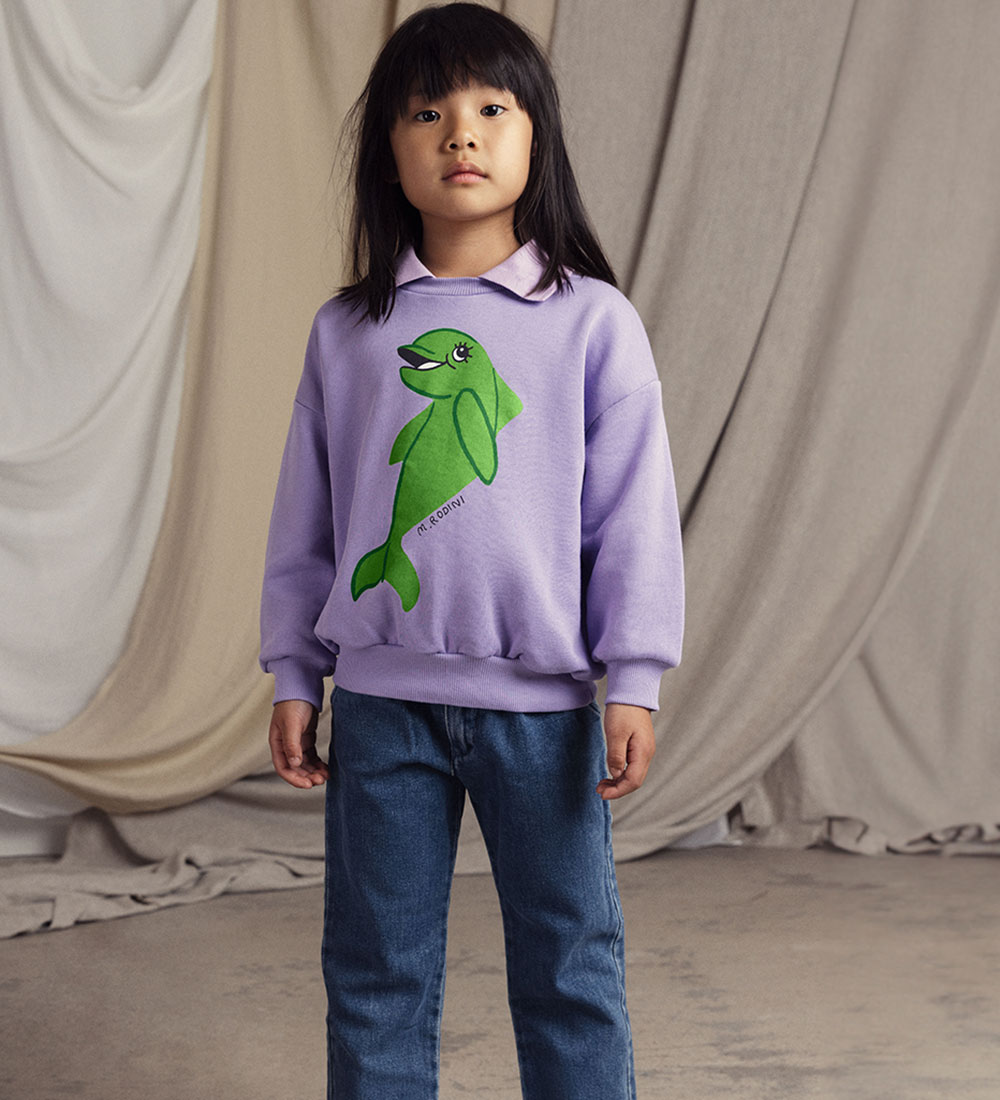 Mini Rodini Sweatshirt - Dolphin - Purple