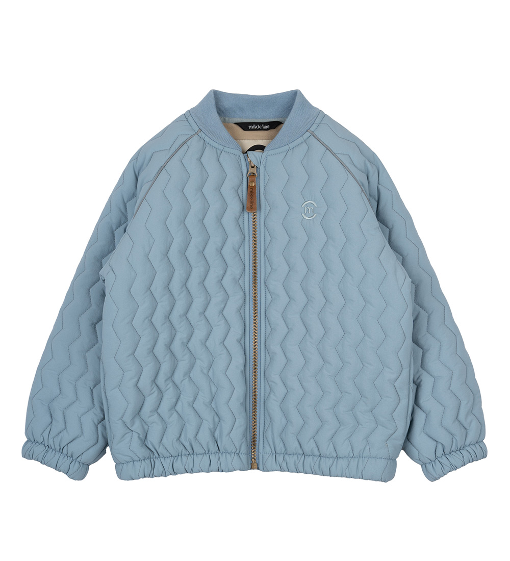 Mikk-Line Bomber Jacket - Faded Denim w. Beetle