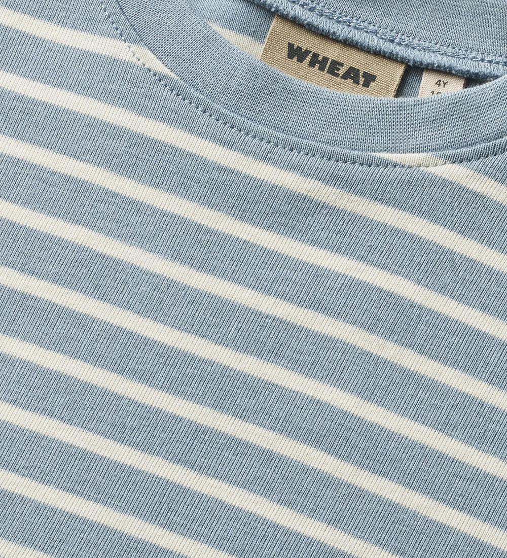 Wheat Stuttermabolur - Fabian - Ashley Blue Stripe