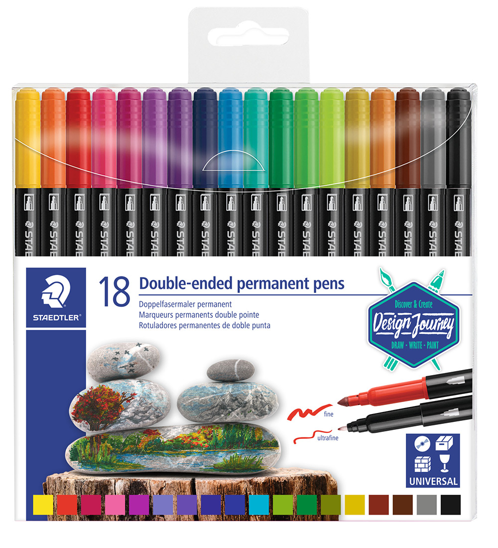 Staedtler Markers - 18 pcs - Double Permanent pen