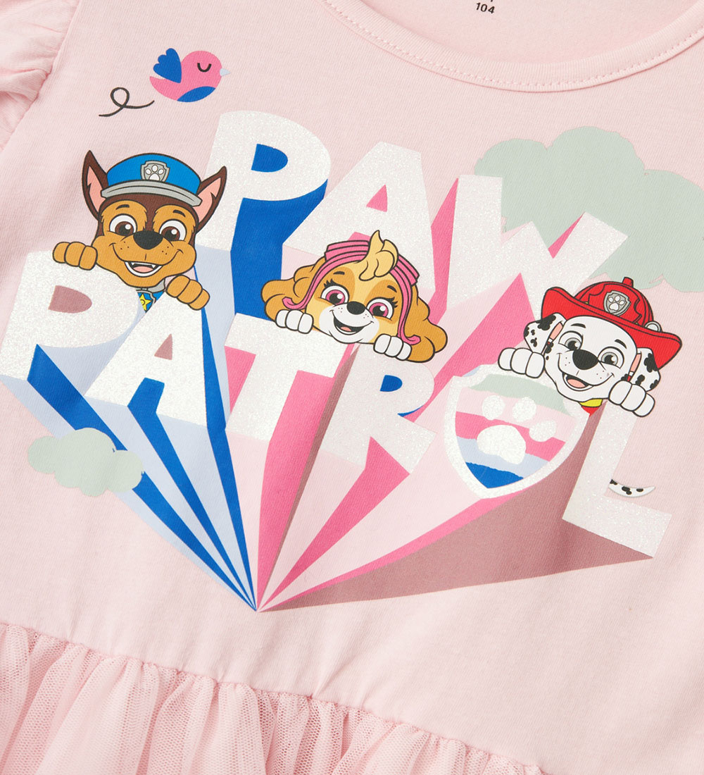 Name It Kleid - NmfAsdina Paw Patrol - Parfait Pink m. Glitzer