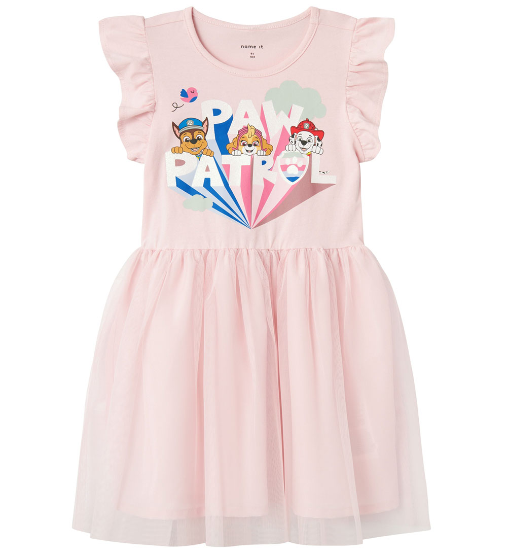 Name It Kleid - NmfAsdina Paw Patrol - Parfait Pink m. Glitzer