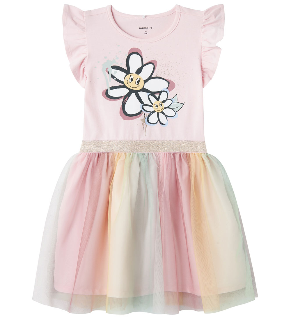 Robe Name It - NmfAnna - Parfait Pink av. Brillant