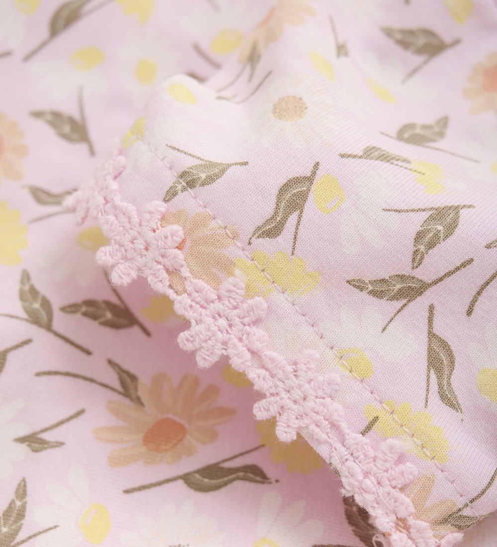 Minymo Body k/æ - Rosa Tulle m. Blommor