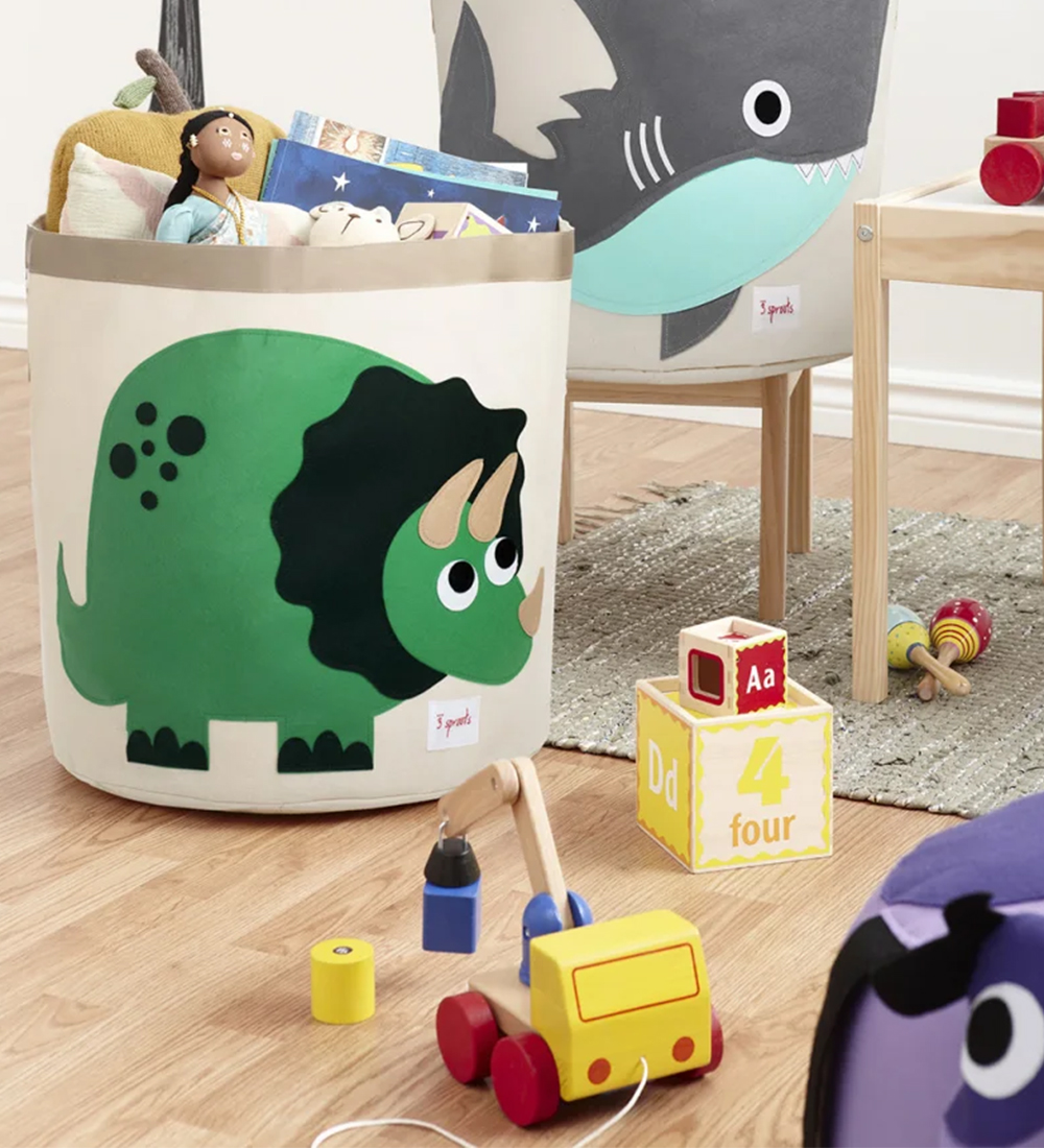 3 Sprouts Storage Basket - 44.5x43 cm - Dinosaur