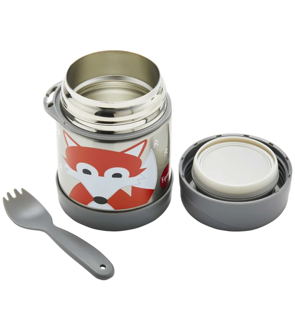 3 Sprouts Thermische container - Roestvrij Staal - 350 ml - Fox