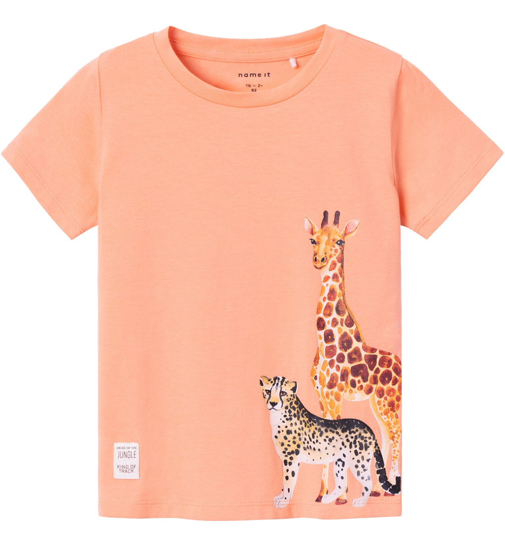 Name It T-shirt - NmmJaso - Papaya Punch w. DYR