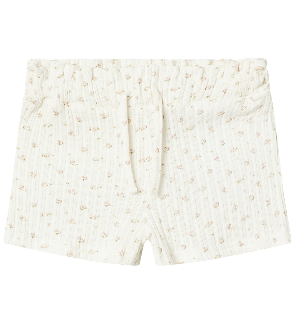 Lil' Atelier Shorts - NmfHulla - Coconut Milk w. Flowers