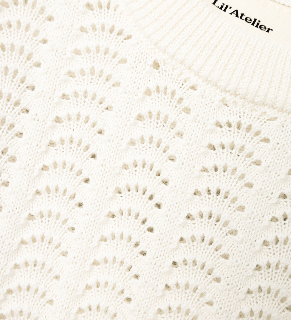 Lil' Atelier T-shirt - Knitted - NmfJohanna - Coconut Milk w. Hu