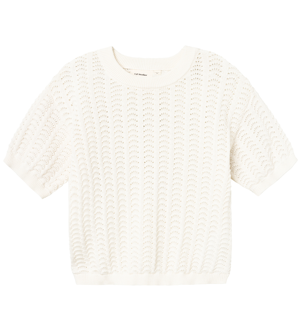 Lil' Atelier T-shirt - Knitted - NmfJohanna - Coconut Milk w. Hu