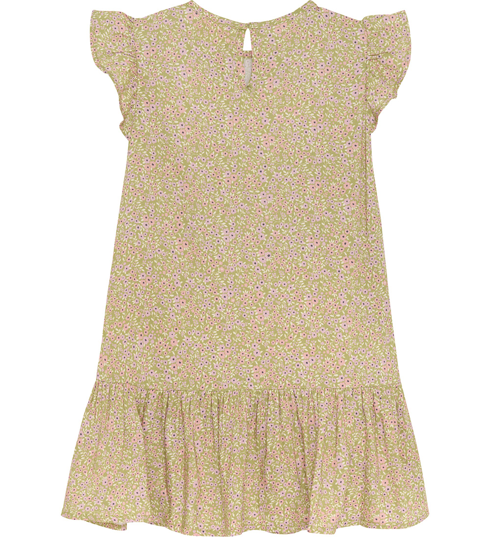 Creamie Kleid - Multi Flower - Green Olive