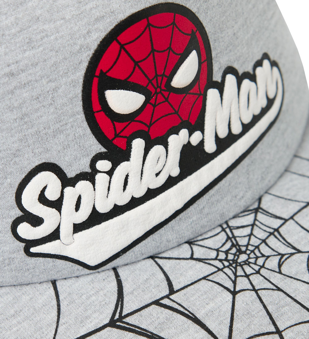 Name It Cap - NmmMarks Spider-Man - Light Grey Melange
