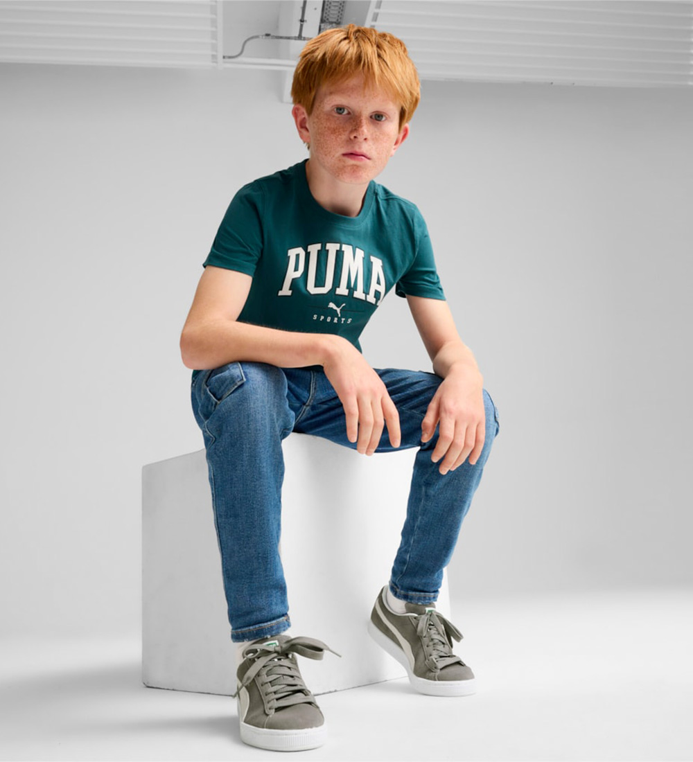 Puma Stuttermabolur - Lið BIG Grafískt Tee - Kalt Green