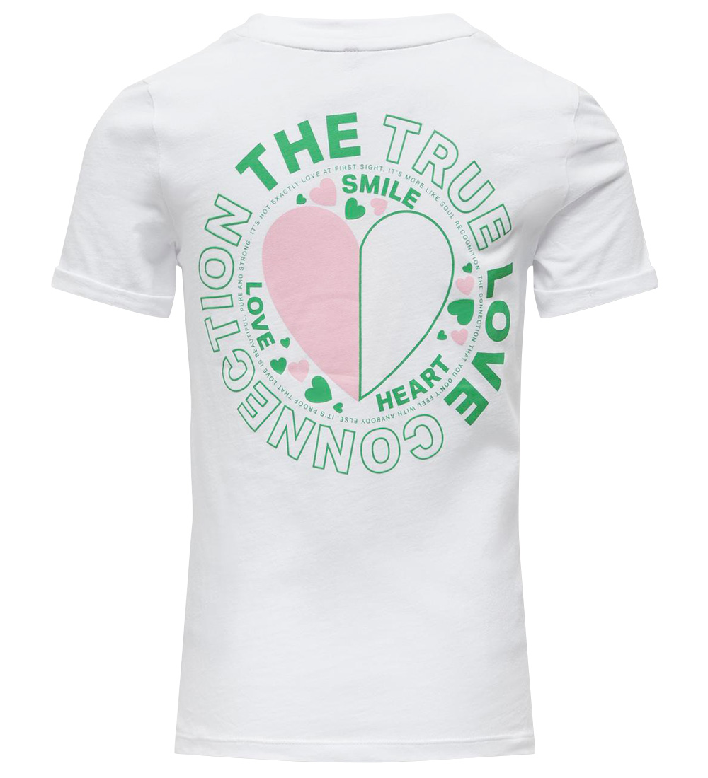 Kids Only T-Shirt - Kogina - Bright White/Love
