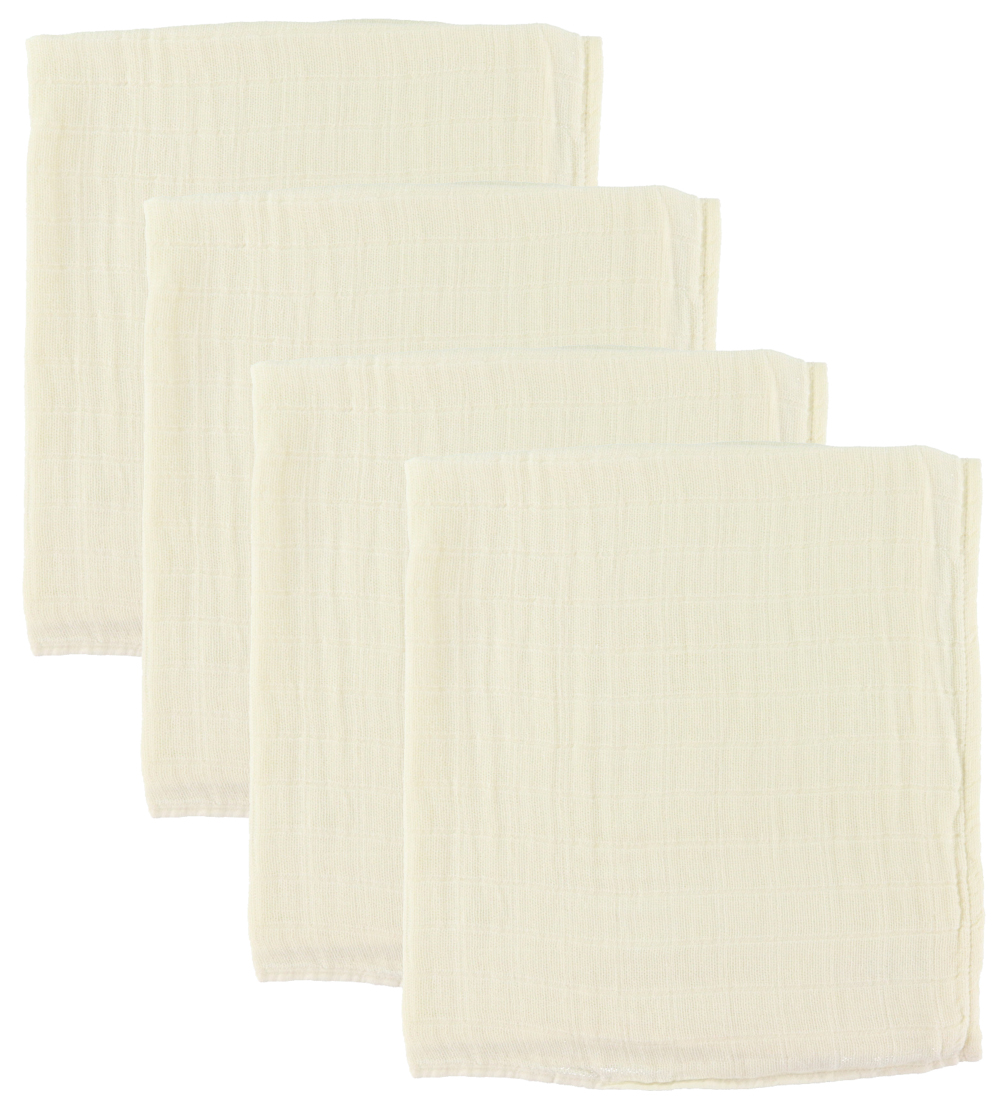 Pippi Muslin Cloths - 4-Pack - 65x65 cm - Marshmallow White