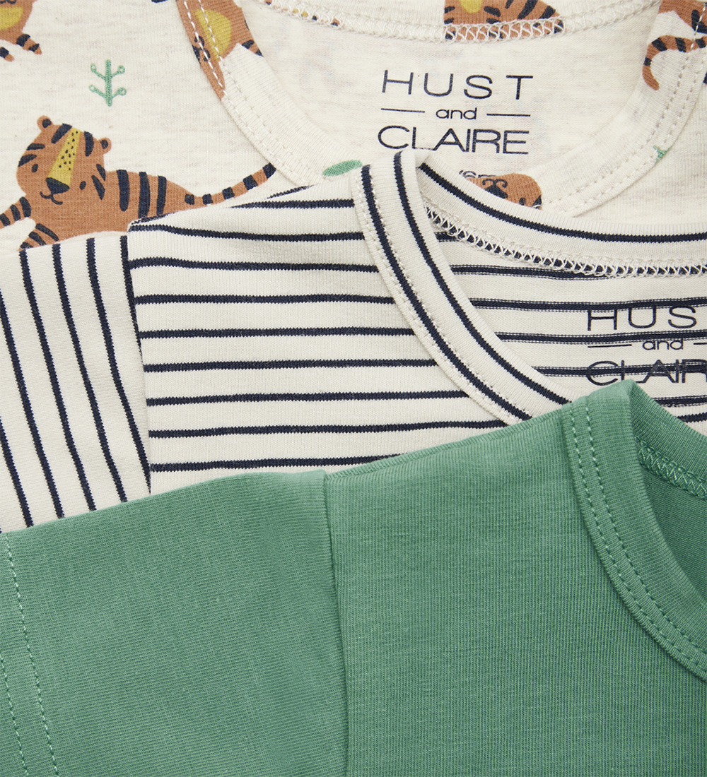 Hust and Claire T-shirt - 3-Pack - Asmo - French Oak