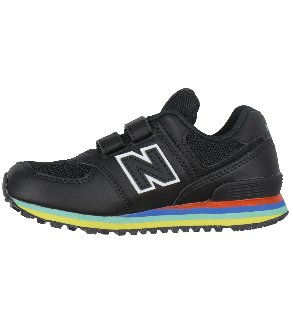 New Balance Skór - 574 - Svart/Neo Logi