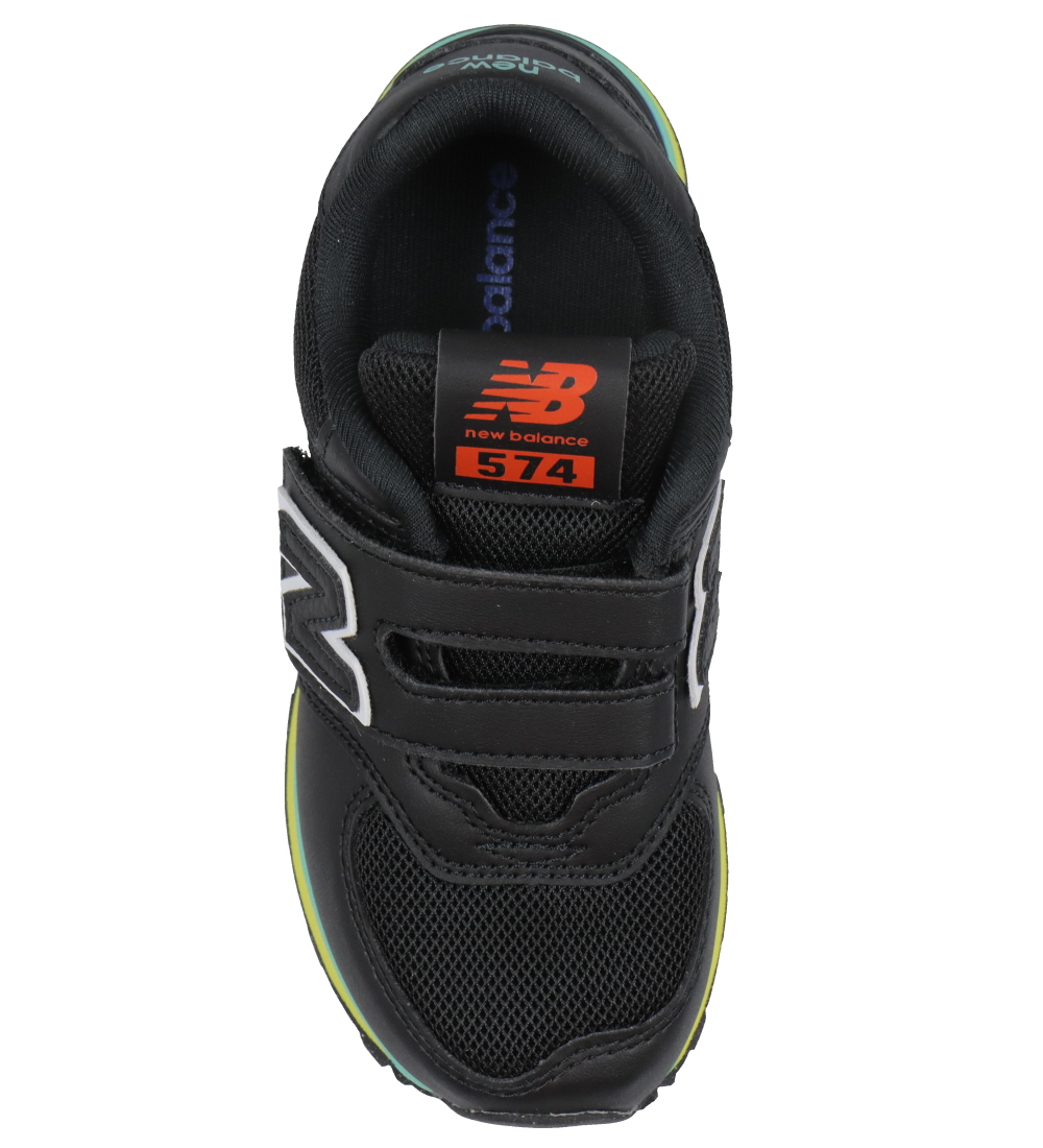 New Balance Skór - 574 - Svart/Neo Logi