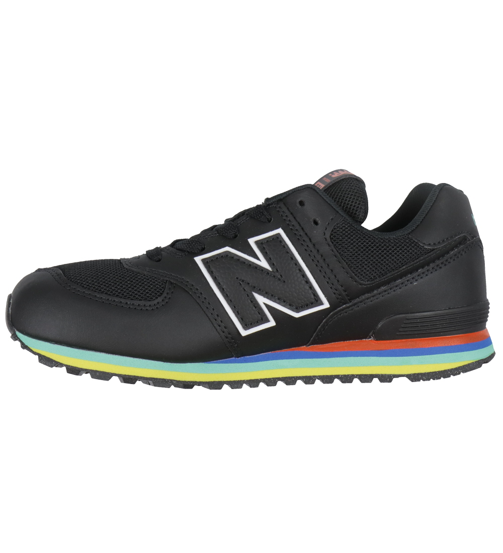 New Balance Skór - 574 - Svart/Neo Logi