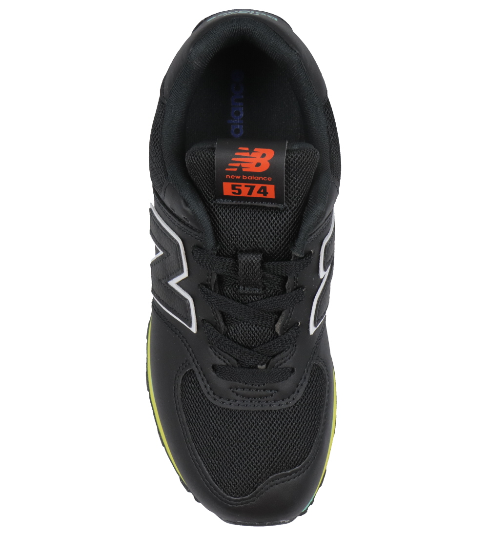 New Balance Skór - 574 - Svart/Neo Logi