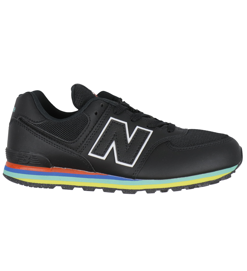 New Balance Skór - 574 - Svart/Neo Logi