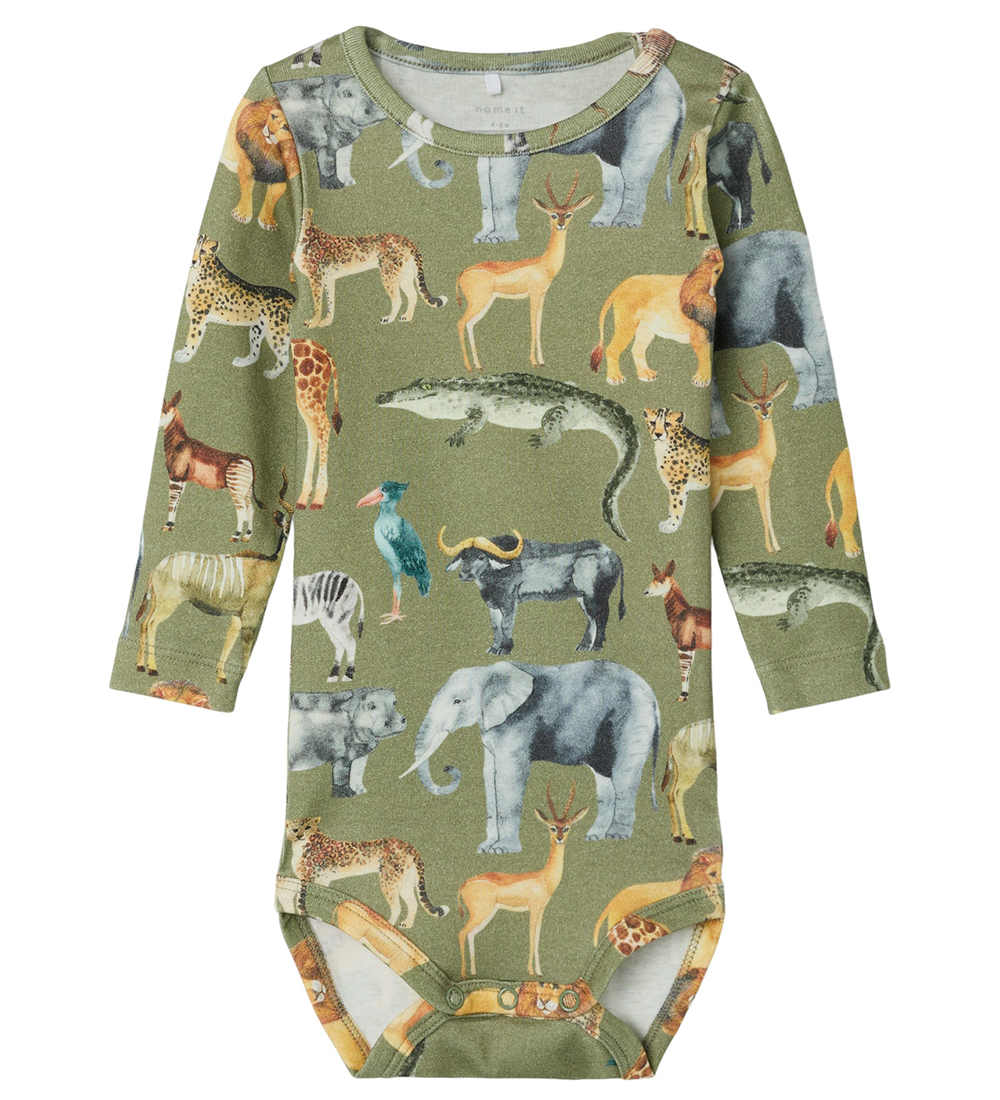 Name It Bodysuit L/æ - NbmJasen - Oil Green
