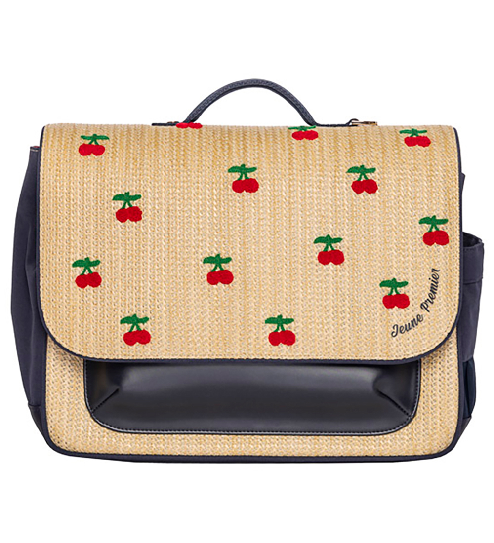 Jeune Premier Sac à Dos - It Bag Midi - Raffia Cherry