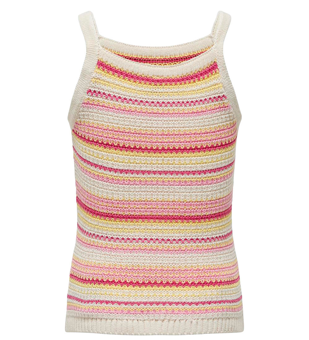 Kids Only Top - Knitted - KogBelli - Ecru w. Stripes