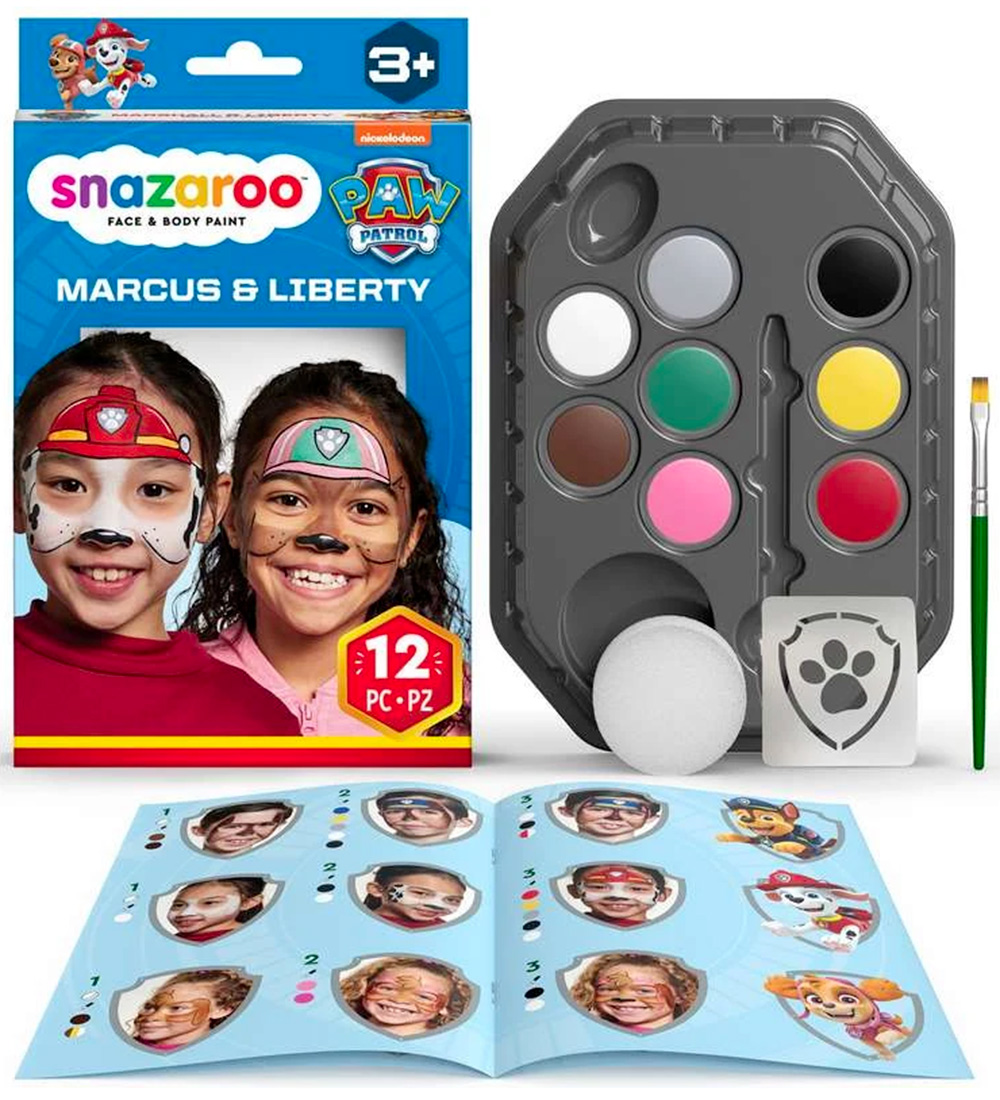 Snazaroo Face Paint - 8 Colours - Paw Patrol Marshall & Libert