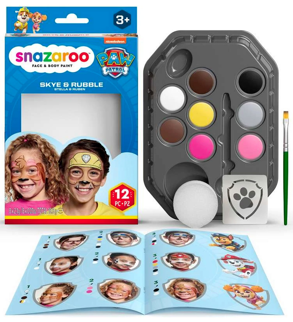 Maquillage pour Visage SNAZAROO - 8 Couleurs - Paw Patrol Sky et